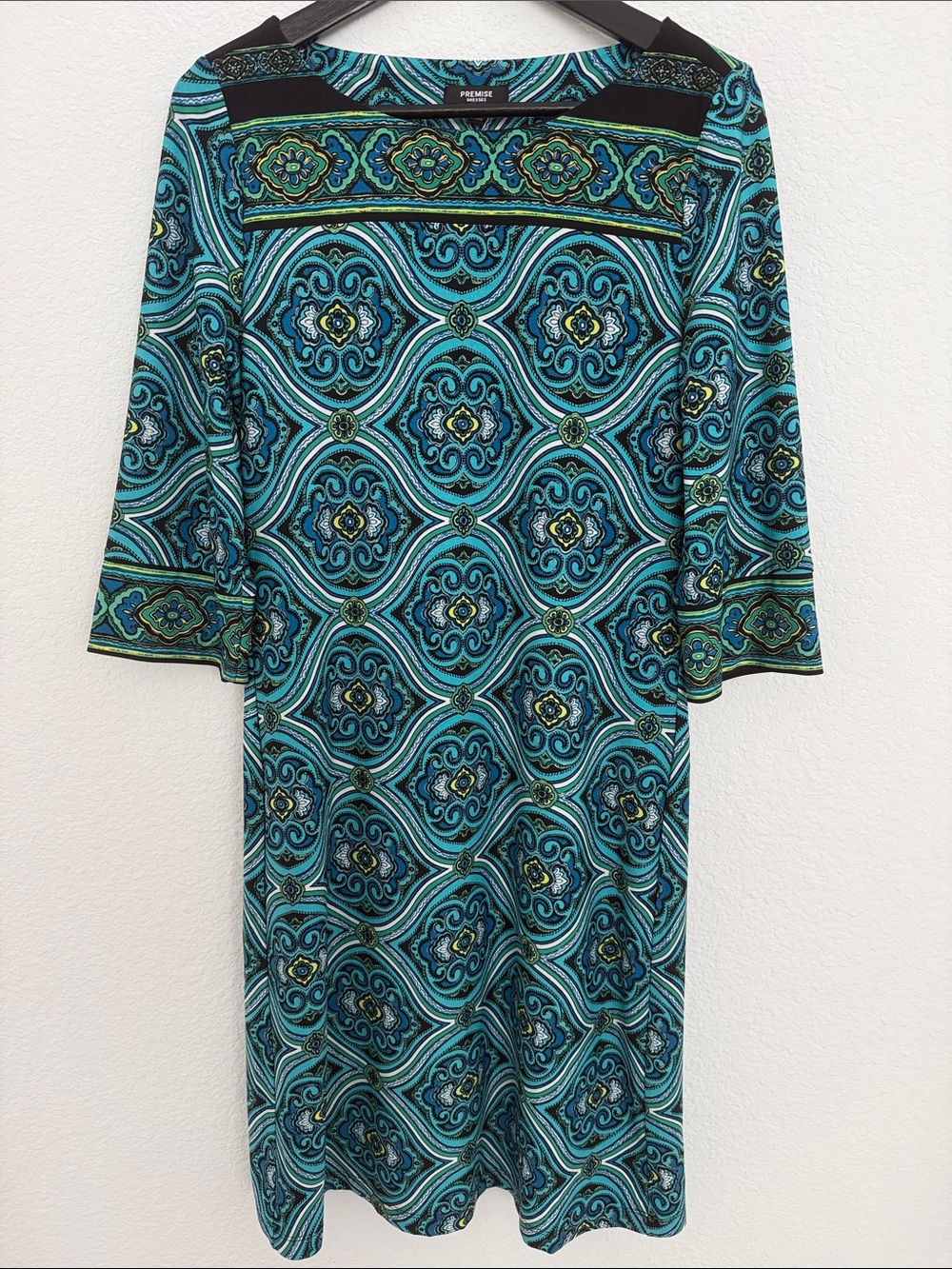 Premise 3/4 Sleeve Knee Length Floral Dress Sz M